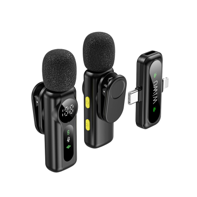 Wiwu Wi-WM007 2in1 Type-C ve Lightning Portlu ANC Özellikli Kablosuz Yaka Mikrofonu - 4