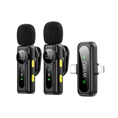 Wiwu Wi-WM007 2in1 Wireless Lavalier Microphone with ANC and Lightning Port - 3