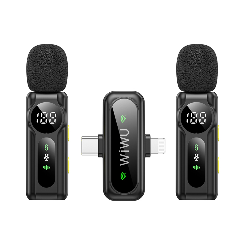 Wiwu Wi-WM007 2in1 Wireless Lavalier Microphone with ANC and Lightning Port - 5