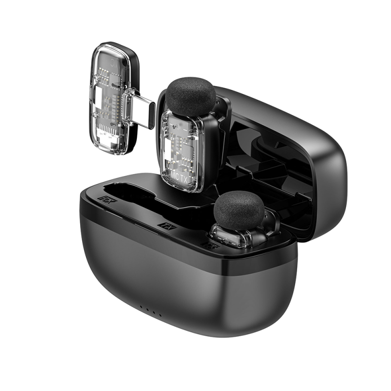 Wiwu Wi-WM008 2in1 Wireless Lapel Microphone with ANC Feature with Type-C Port - 6