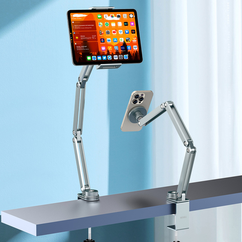 Wiwu Wi-ZM001 360° Rotatable Metal Phone and Tablet Holder with Adjustable Rotating Head - 6