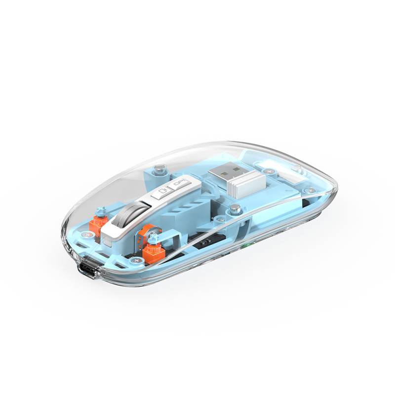 Wiwu WM105 Crystal RGB Led Işıklandırmalı Şeffaf Tasarım Mouse - 4