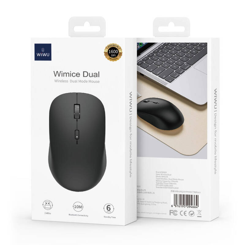 Wiwu WM108 Wimice 1600 DPI Bluetooth And Wireless Dual Mode Wireless Mouse - 8