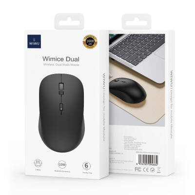 Wiwu WM108 Wimice 1600 DPI Bluetooth Ve Wireless Dual Mod Kablosuz Mouse - 8