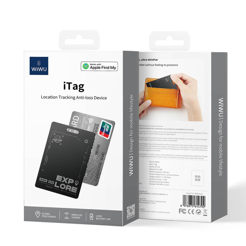 Wiwu WT-03 iTag iOS Find My Anti-Lost GPS Smart Tracking Device with Supported Card Holder Design - 8