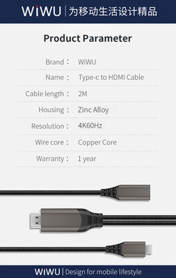Wiwu X10 Type-C to HDMI Kablo - 9