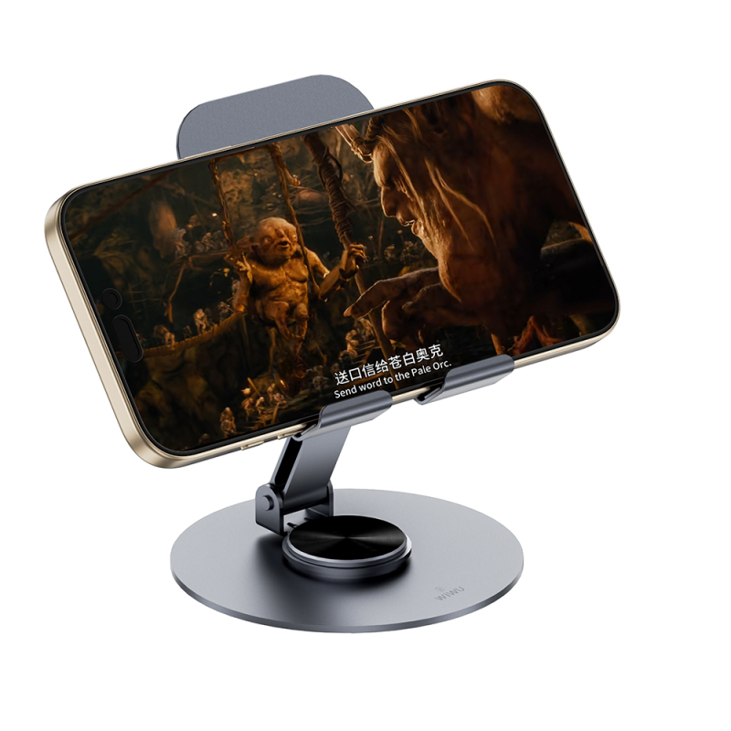 Wiwu ZM-014 Taşınabilir Katlanabilir 360° Dönebilen Metal Telefon ve Tablet Standı - 5