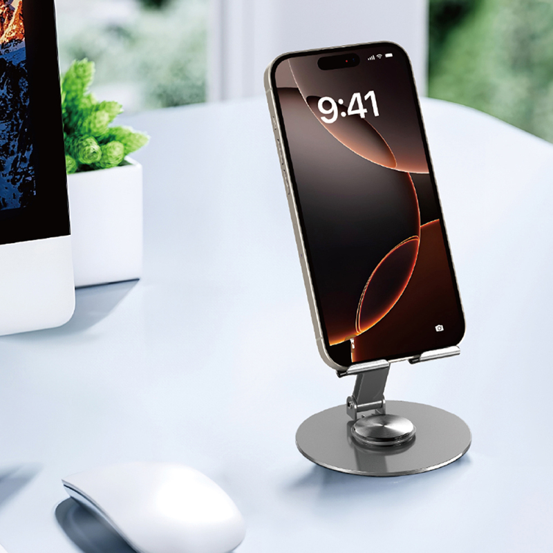 Wiwu ZM-014 Taşınabilir Katlanabilir 360° Dönebilen Metal Telefon ve Tablet Standı - 7