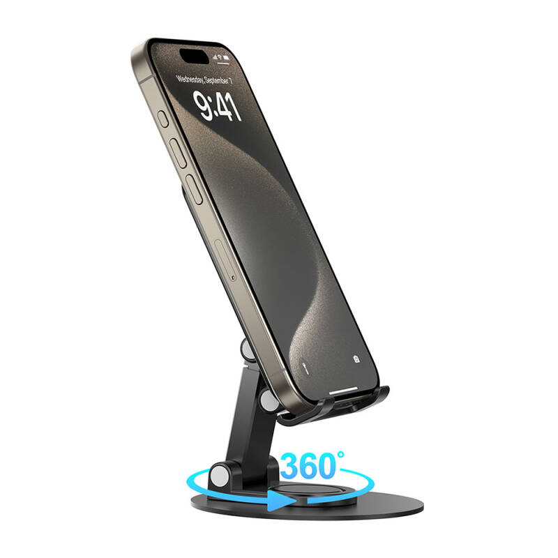 Wiwu ZM011 Portable Foldable 360 Rotating Metal Phone and Tablet Stand - 3