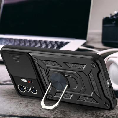 Xiaomi 11T Pro 5G Kılıf Magnetik Standlı Kamera Korumalı Zore Sürgülü Vega Kapak - 3