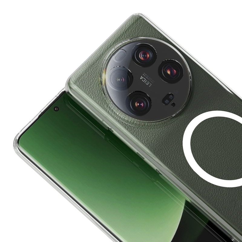 Xiaomi 13 Ultra Camera Protected M-Safe Charging Transparent Zore London Hard PC Case - 4