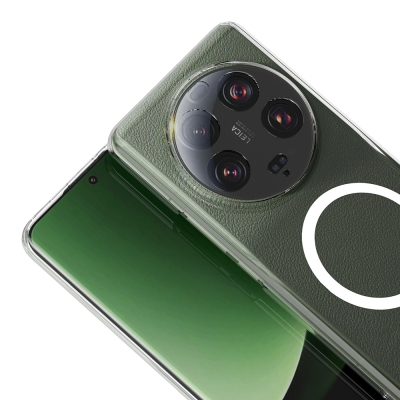 Xiaomi 13 Ultra Kamera Korumalı M-Safe Şarj Özellikli Şeffaf Zore London Sert PC Kapak - 4