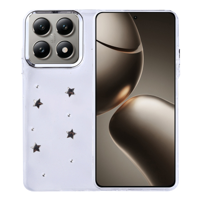 Xiaomi 14T Case Airbag Design Glitter Transparent Zore Kutup Cover - 5