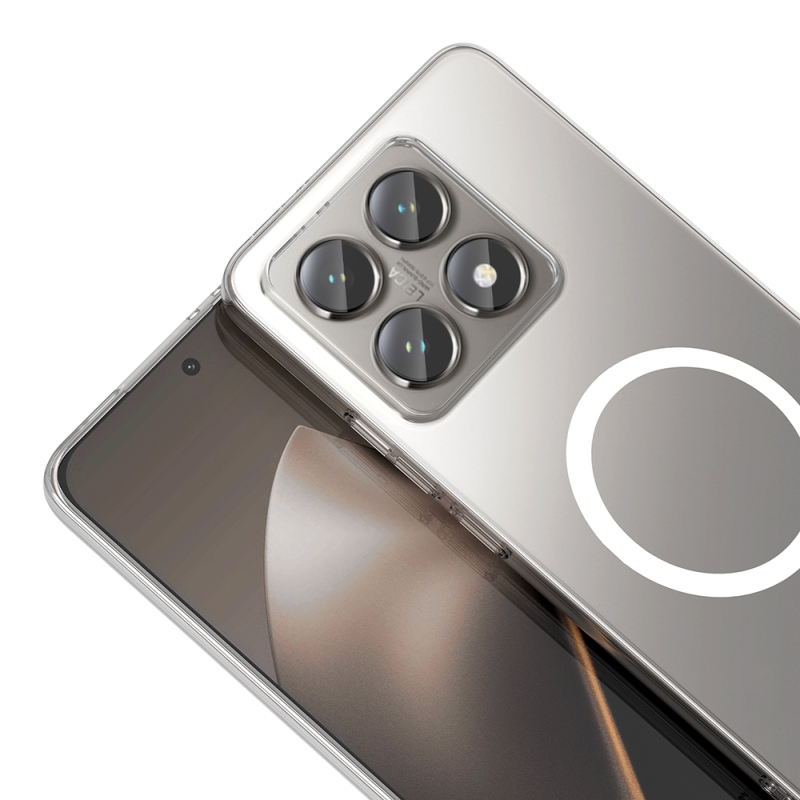 Xiaomi 14T Kamera Korumalı M-Safe Şarj Özellikli Şeffaf Zore London Sert PC Kapak - 4