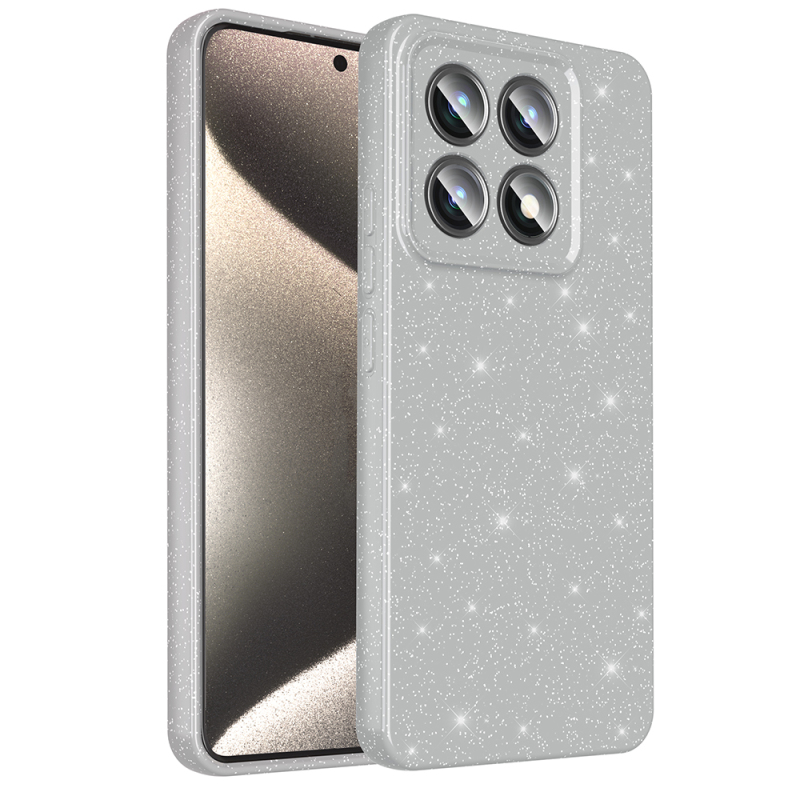 Xiaomi 14T Pro Case Camera Protection Glitter Luxury Zore Cotton Cover - 5