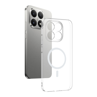 Xiaomi 15T Camera Protected M-Safe Charging Transparent Zore London Hard PC Case - 1