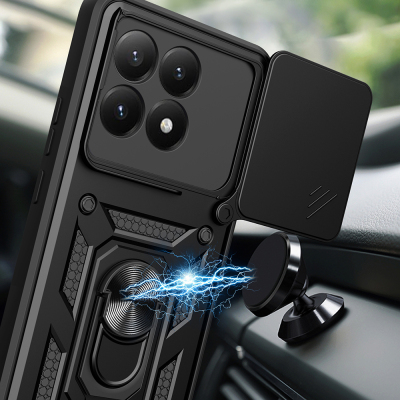 Xiaomi 15T Case Magnetic Stand Camera Protection Zore Sliding Vega Cover - 5