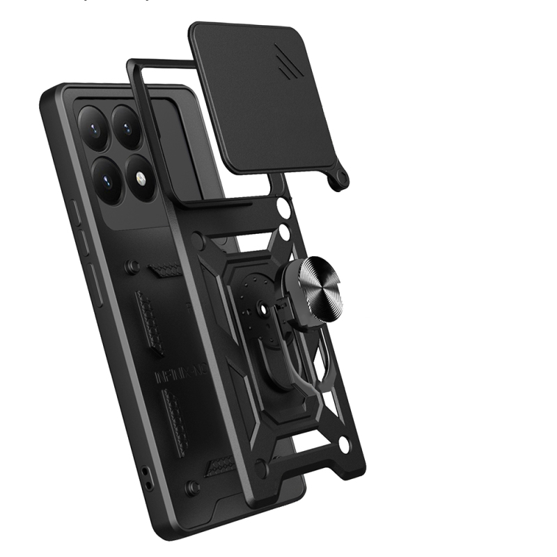 Xiaomi 15T Case Magnetic Stand Camera Protection Zore Sliding Vega Cover - 9