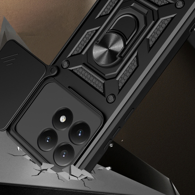 Xiaomi 15T Kılıf Magnetik Standlı Kamera Korumalı Zore Sürgülü Vega Kapak - 4