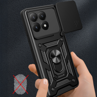 Xiaomi 15T Kılıf Magnetik Standlı Kamera Korumalı Zore Sürgülü Vega Kapak - 6