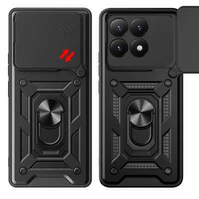 Xiaomi 15T Kılıf Magnetik Standlı Kamera Korumalı Zore Sürgülü Vega Kapak - 10