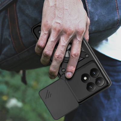 Xiaomi 15T Kılıf Magnetik Standlı Kamera Korumalı Zore Sürgülü Vega Kapak - 11