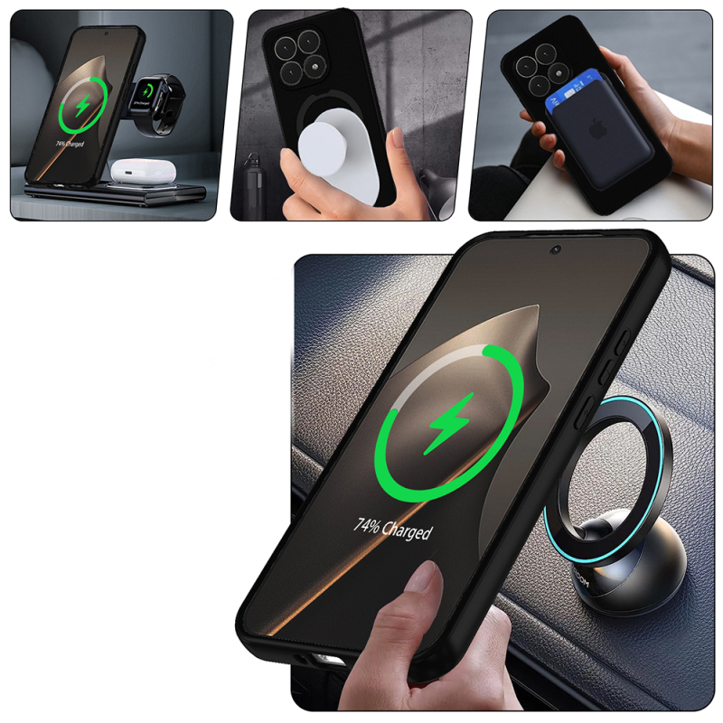 Xiaomi 15T M-safe Charging Stand Case Zore Samara Cover - 9