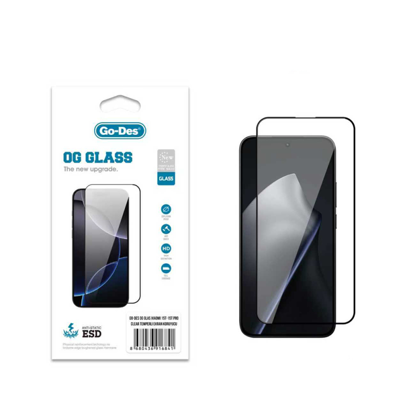 Xiaomi 15T Pro Go Des OG Glass Antistatic Tempered Glass Screen Protector - 1