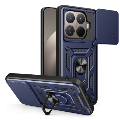 Xiaomi 15T Pro Kılıf Magnetik Standlı Kamera Korumalı Zore Sürgülü Vega Kapak - 3