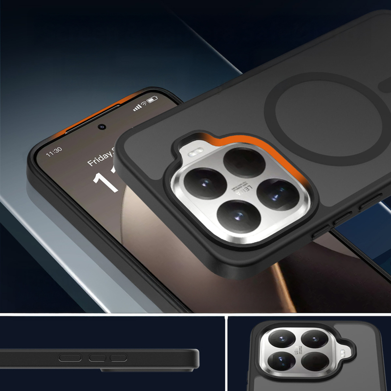 Xiaomi 15T Pro Kılıf Sert PC Arka Yüzey Wireless Şarj Özellikli Zore Flet M-safe Kapak - 5