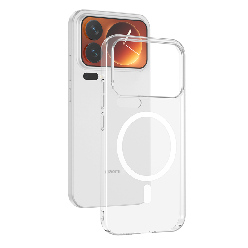 Xiaomi 17 Pro Kamera Korumalı M-Safe Şarj Özellikli Şeffaf Zore London Sert PC Kapak - 1