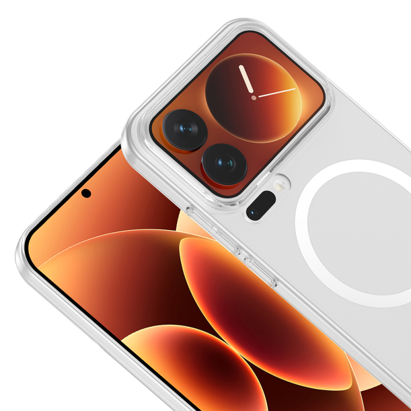 Xiaomi 17 Pro Max Camera Protected M-Safe Charging Transparent Zore London Hard PC Case - 3