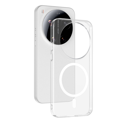 Xiaomi 17 Ultra Kamera Korumalı M-Safe Şarj Özellikli Şeffaf Zore London Sert PC Kapak - 1