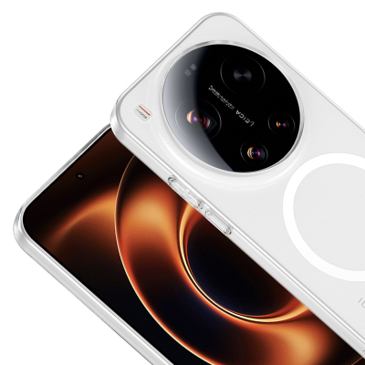 Xiaomi 17 Ultra Kamera Korumalı M-Safe Şarj Özellikli Şeffaf Zore London Sert PC Kapak - 3