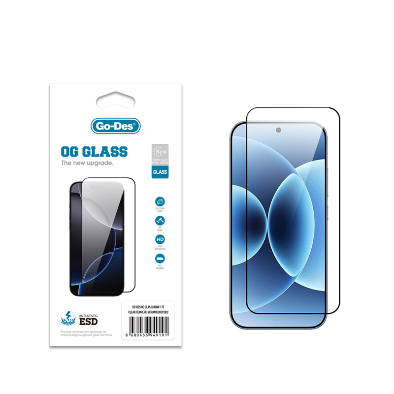 Xiaomi 17T Go Des OG Glass Antistatic Tempered Glass Screen Protector - 1