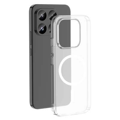 Xiaomi 17T Pro Camera Protected M-Safe Charging Transparent Zore London Hard PC Case - 1