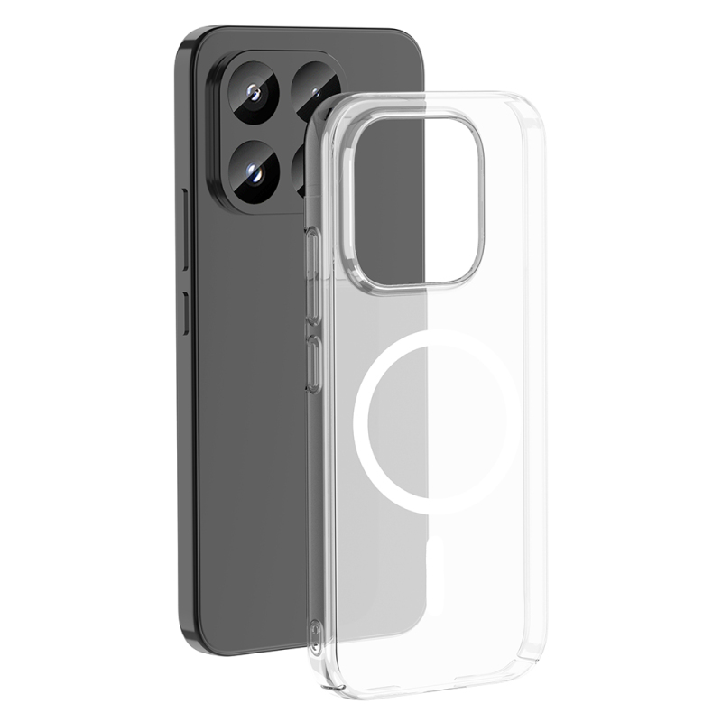 Xiaomi 17T Pro Camera Protected M-Safe Charging Transparent Zore London Hard PC Case - 1