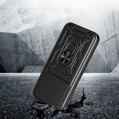 Xiaomi 17T Pro Case with Magnetic Stand and Camera Protection - Zore Sliding Vega Cover - 5