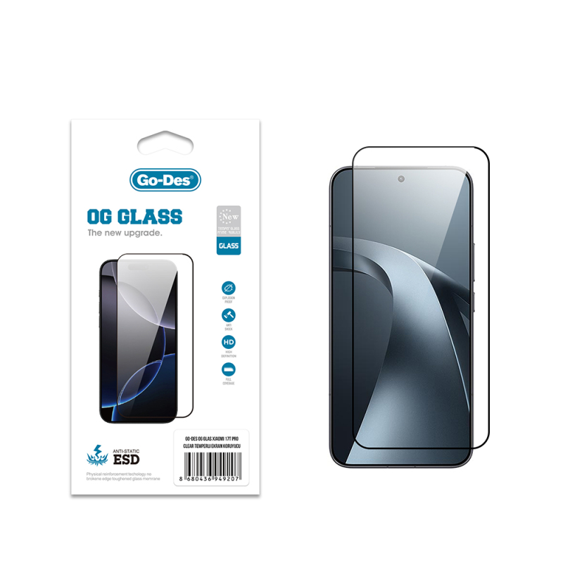 Xiaomi 17T Pro Go Des OG Glass Antistatik Temperli Cam Ekran Koruyucu - 1
