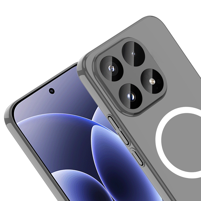 Xiaomi 17T Pro Kamera Korumalı M-Safe Şarj Özellikli Şeffaf Zore London Sert PC Kapak - 3