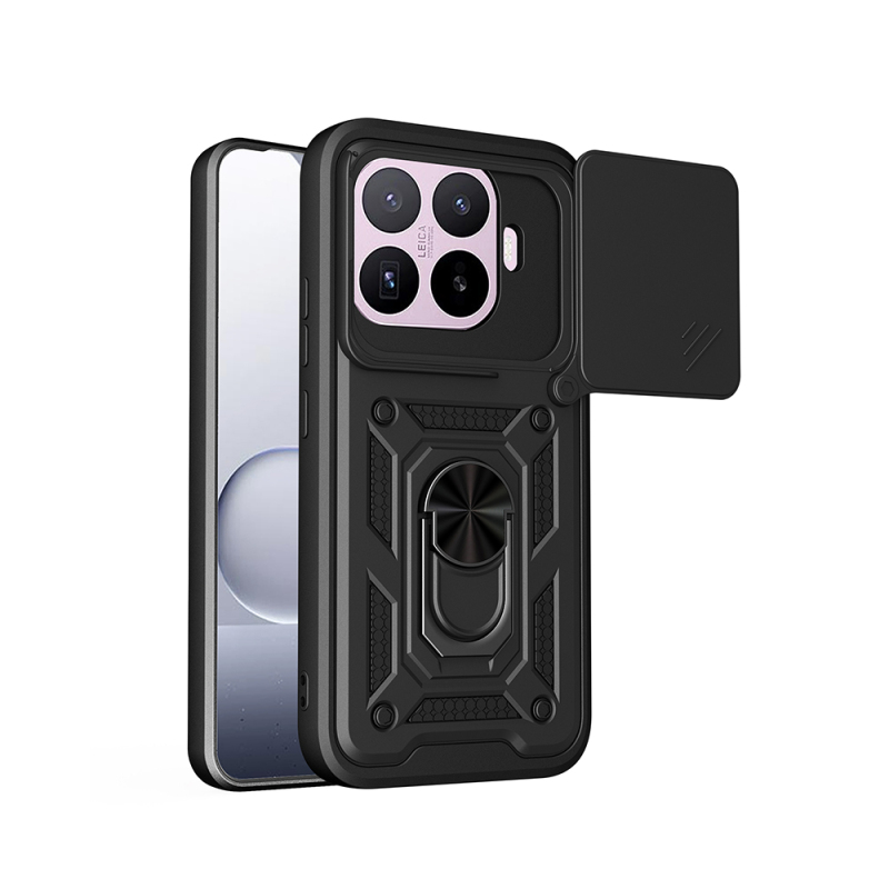 Xiaomi 17T Pro Kılıf Magnetik Standlı Kamera Korumalı Zore Sürgülü Vega Kapak - 1