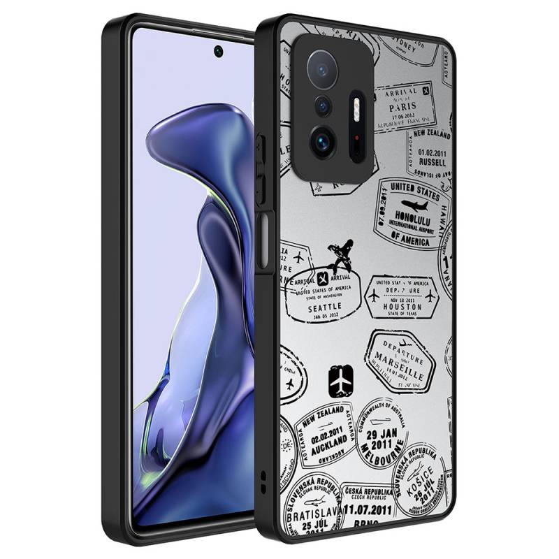 Xiaomi Mi 11T 5G Case Mirror Patterned Camera Protection Glossy Zore Mirror Cover - 5