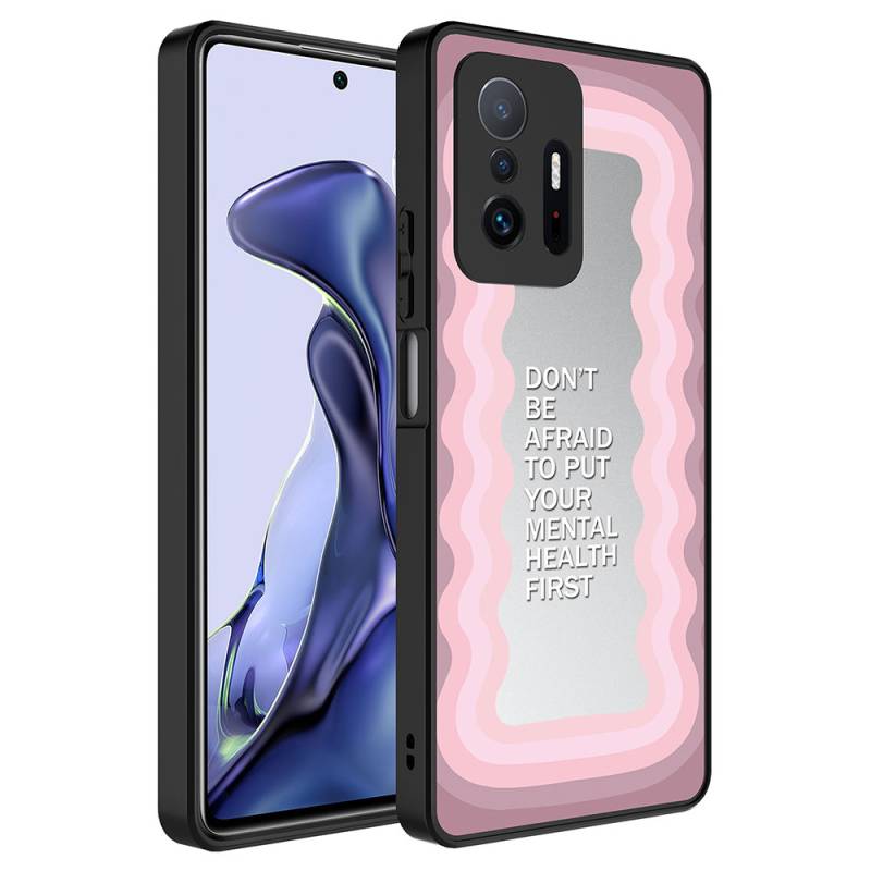Xiaomi Mi 11T 5G Case Mirror Patterned Camera Protection Glossy Zore Mirror Cover - 6