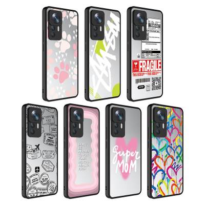 Xiaomi Mi 12T Case Mirror Patterned Camera Protection Glossy Zore Mirror Cover - 9