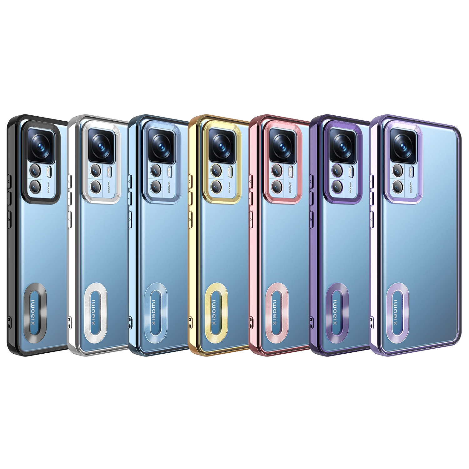 BRAINS Cover Trasparente Con Design Per Xiaomi 12T E 12T Pro: Silicone TPU E Ricarica Wireless
