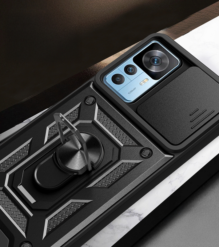 Xiaomi Mi 12T Pro Kılıf Magnetik Standlı Kamera Korumalı Zore Sürgülü Vega Kapak - 7