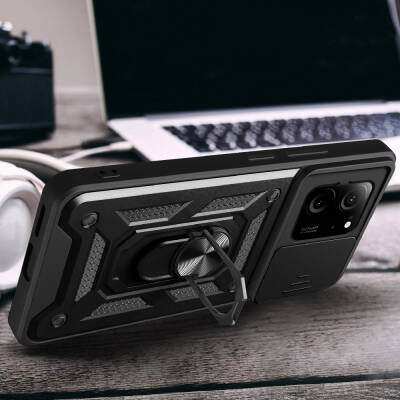 Xiaomi Mi 13T Pro Case Magnetic Stand Camera Protector Zore Sliding Vega Cover - 5