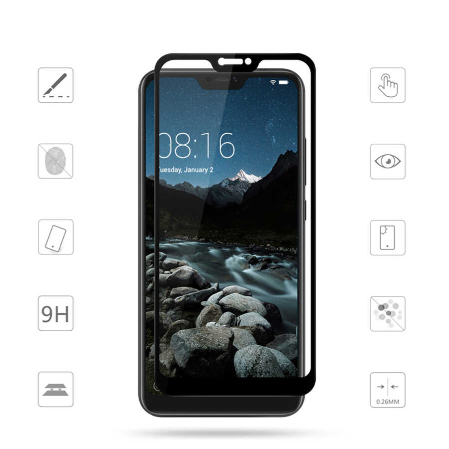 Xiaomi Mi A2 Lite Davin 5D Cam Ekran Koruyucu - 2