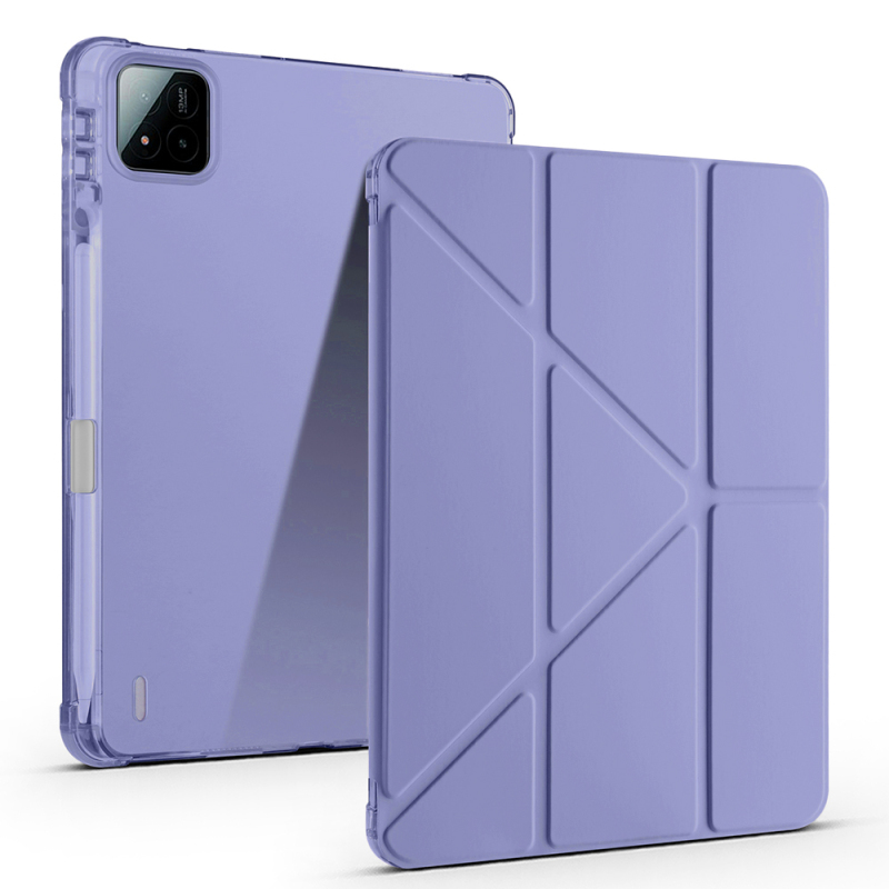 Xiaomi Pad 7 Case Zore Tri Folding Stand Case with Pen Compartment - 2