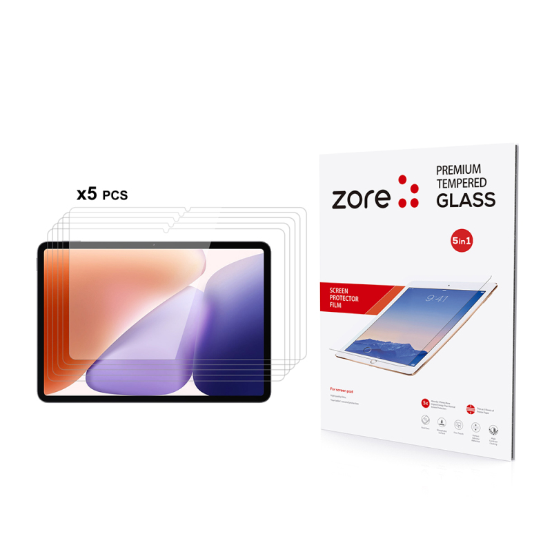 Xiaomi Pad 7 Zore 5in1 Tablet Tempered Glass Screen Protector - 1